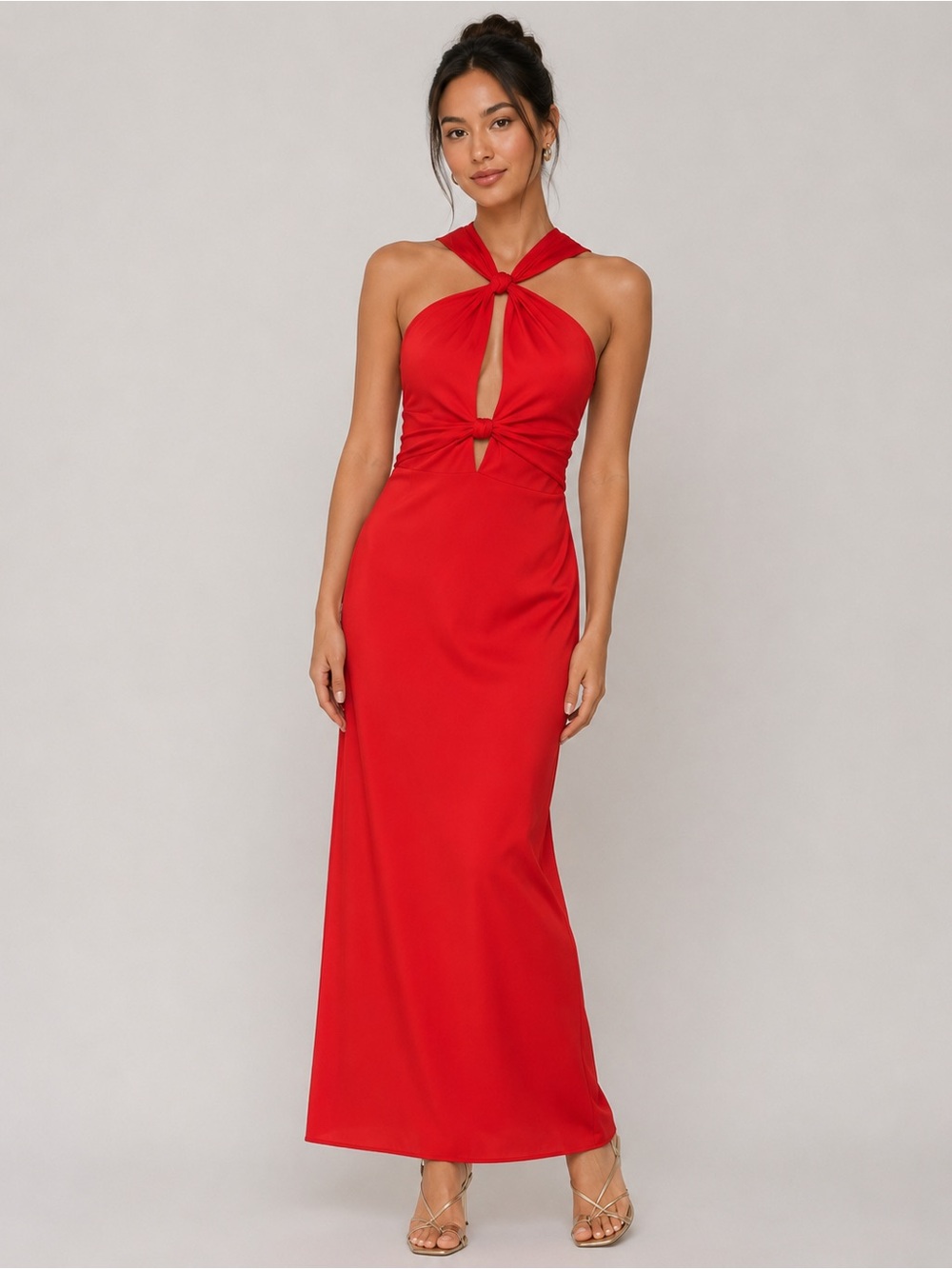 Antonio Melani Red Midi Dress Size 8 | Linen Blend |NWT